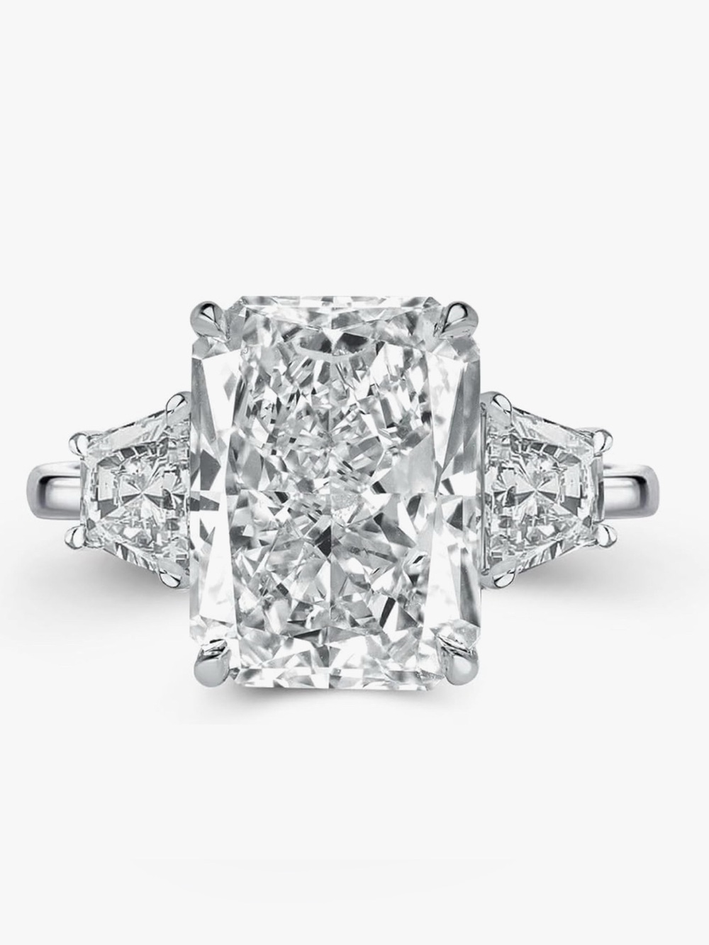 Pzokooi 925 Silver 3 Stone Ring - Size 5.5 NEW